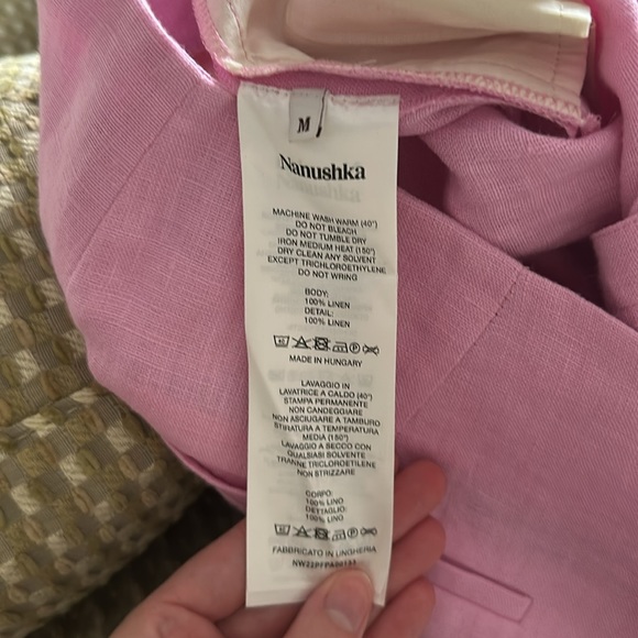 Revolve Pink Linen Pants - Picture 7 of 9